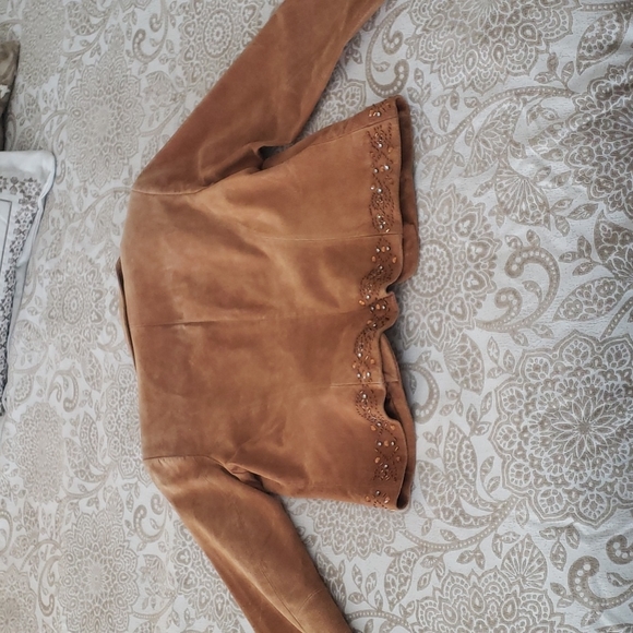 Suede Coldwater Creek jacket with embellishments. PS. - Picture 4 of 4
